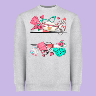Custom Name Nurse Heavyweight Sweatshirt Designed By Texasbilliewilder