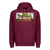 Burgundy football therapy license plate Premium Hoodie - BundleAndBundleShop