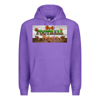 Purple football therapy license plate Premium Hoodie - BundleAndBundleShop