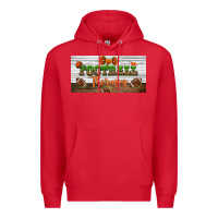 Red football therapy license plate Premium Hoodie - BundleAndBundleShop