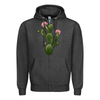 Charcoal Heather cactus 2 Zipper Hoodie - JahusDesignShop