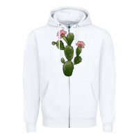 White cactus 2 Zipper Hoodie - JahusDesignShop