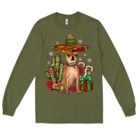 Army Green Chihuahua Christmas Long Sleeve Tee - JahusDesignShop