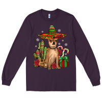 Plum Chihuahua Christmas Long Sleeve Tee - JahusDesignShop