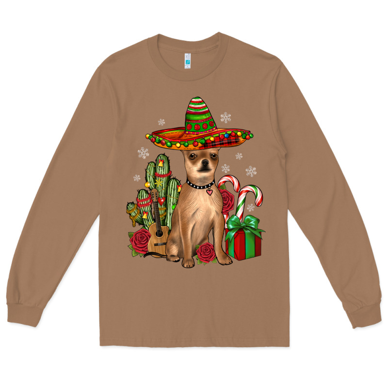 Chihuahua Christmas Long Sleeve Tee by JahusDesignShop | Teevron
