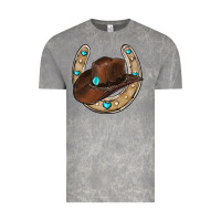 Cloud Rock horseshoe cowboy hat Vintage Tee - RanaPortraitStore