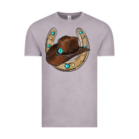 Vintage Zinc horseshoe cowboy hat Vintage Tee - RanaPortraitStore
