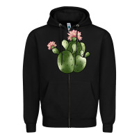 Black cactus Zipper Hoodie - JahusDesignShop