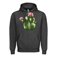 Charcoal Heather cactus Zipper Hoodie - JahusDesignShop