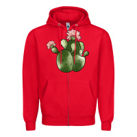 Red cactus Zipper Hoodie - JahusDesignShop