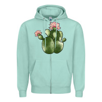 Seafoam cactus Zipper Hoodie - JahusDesignShop