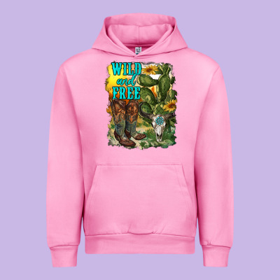 Wild And Free Cowgirl Boots Urban Hoodie Designed By Ranaportraitstore