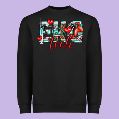 Ekg Tech Heavyweight Sweatshirt Designed By Texasbilliewilder