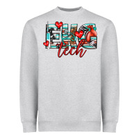 Heather Grey ekg tech Heavyweight Sweatshirt - texasbilliewilder