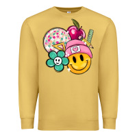 Antique Gold smiley face and school elementary Premium Sweatshirt - MaliasSmallBusiness