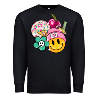 Black smiley face and school elementary Premium Sweatshirt - MaliasSmallBusiness
