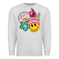 Dove Grey smiley face and school elementary Premium Sweatshirt - MaliasSmallBusiness