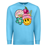 Ocean Blue smiley face and school elementary Premium Sweatshirt - MaliasSmallBusiness
