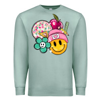 Seafoam smiley face and school elementary Premium Sweatshirt - MaliasSmallBusiness