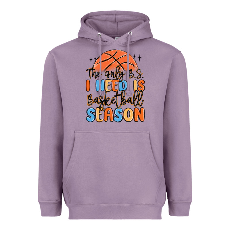 The Only B.s. I Need Is Basketball Season Heavyweight Hoodie by MaliasSmallBusiness | Teevron