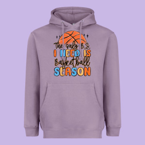 The Only B.s. I Need Is Basketball Season Heavyweight Hoodie Designed By Maliassmallbusiness