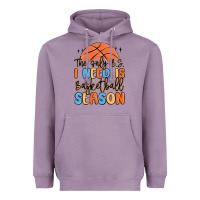 Lavender the only b.s. i need is basketball season Heavyweight Hoodie - MaliasSmallBusiness