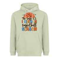 Matcha the only b.s. i need is basketball season Heavyweight Hoodie - MaliasSmallBusiness
