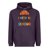 Plum the only b.s. i need is basketball season Heavyweight Hoodie - MaliasSmallBusiness
