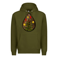 Army Green christmas  teardrop Premium Hoodie - BundleAndBundleShop