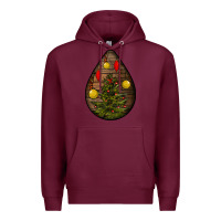 Burgundy christmas  teardrop Premium Hoodie - BundleAndBundleShop