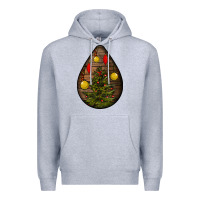 Heather Grey christmas  teardrop Premium Hoodie - BundleAndBundleShop