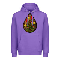 Purple christmas  teardrop Premium Hoodie - BundleAndBundleShop