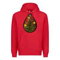 Red christmas  teardrop Premium Hoodie - BundleAndBundleShop