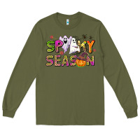 Army Green spooky season Long Sleeve Tee - AdoDesignShop