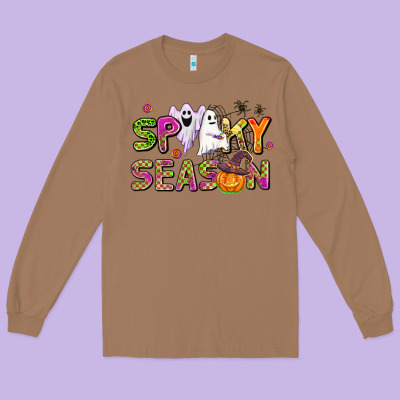 Spooky Season Long Sleeve Tee Designed By Adodesignshop