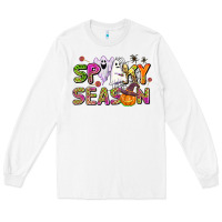 White spooky season Long Sleeve Tee - AdoDesignShop