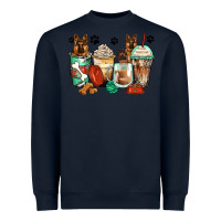 Navy german shepherds coffee cups Heavyweight Sweatshirt - Zillion Design Studio