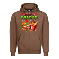 Chestnut best friend hamburger potatoes Zipper Hoodie - AdoDesignShop