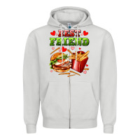 Dove Grey best friend hamburger potatoes Zipper Hoodie - AdoDesignShop