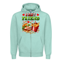 Seafoam best friend hamburger potatoes Zipper Hoodie - AdoDesignShop