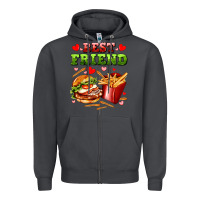 Smoke best friend hamburger potatoes Zipper Hoodie - AdoDesignShop