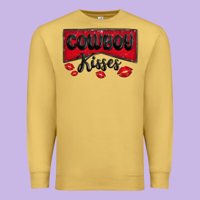 Cowboy Kisses Premium Sweatshirt Designed By Maliassmallbusiness