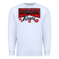 White cowboy kisses Premium Sweatshirt - MaliasSmallBusiness