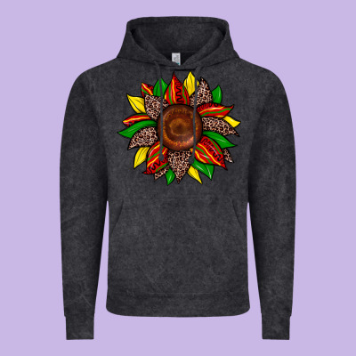 Vintage Hoodie juneteenth leopard sunflower