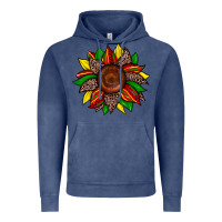 Vintage Denim juneteenth leopard sunflower Vintage Hoodie - Zillion Design Studio