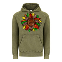 Vintage Olive juneteenth leopard sunflower Vintage Hoodie - Zillion Design Studio