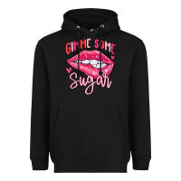 Black gimme some sugar Heavyweight Hoodie - MaliasSmallBusiness