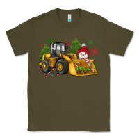Army Green christmas bulldozer snowman Classic Tee - JahusDesignShop