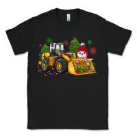 Black christmas bulldozer snowman Classic Tee - JahusDesignShop