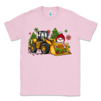 Bubblegum Pink christmas bulldozer snowman Classic Tee - JahusDesignShop